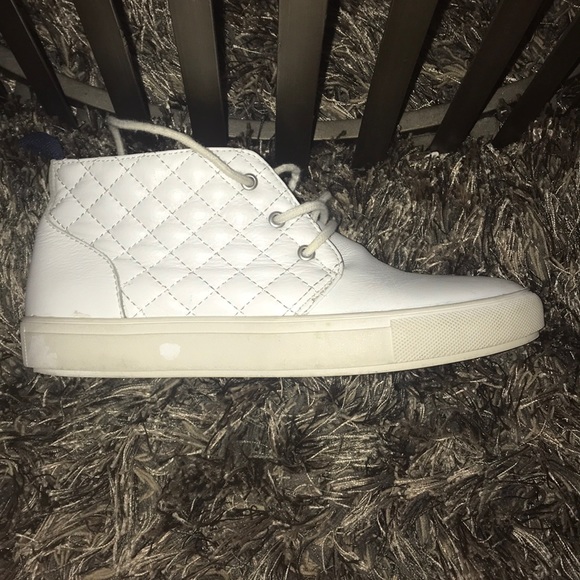 Steve Madden Jaedon White Leather Fashion Sneakers - Picture 1 of 5